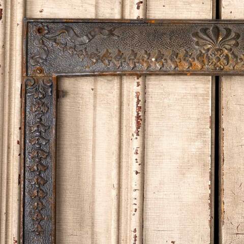 #49811 25x30 Antique Cast Iron Fireplace Surround image 2
