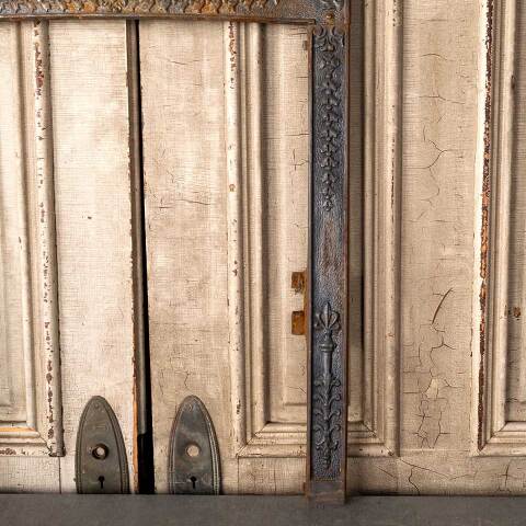 #49811 25x30 Antique Cast Iron Fireplace Surround image 6