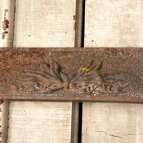 #49813 25x30 Antique Cast Iron Fireplace Surround image 4