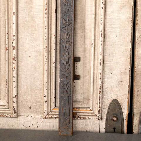 #49814 25x30 Antique Cast Iron Fireplace Surround image 3