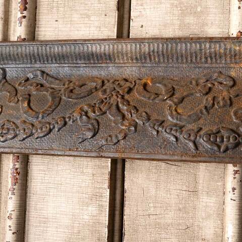 #49814 25x30 Antique Cast Iron Fireplace Surround image 4
