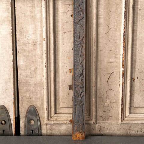 #49814 25x30 Antique Cast Iron Fireplace Surround image 6