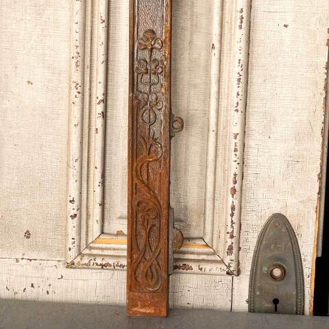 #49815 25x30 Antique Cast Iron Fireplace Surround image 3