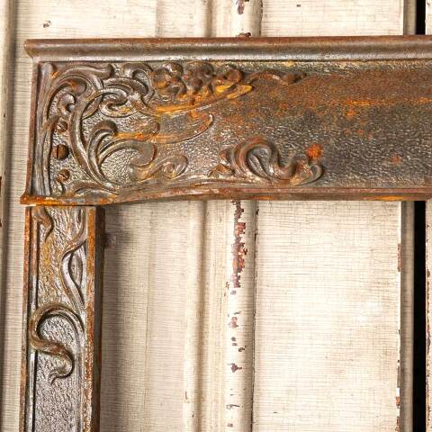 #49815 25x30 Antique Cast Iron Fireplace Surround image 2
