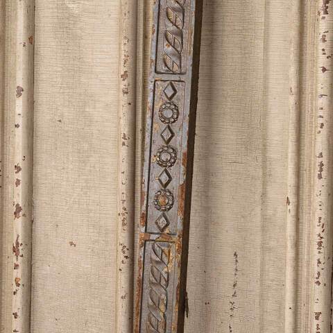 #49818 Salvaged Antique Cast Iron Fireplace Surround image 4