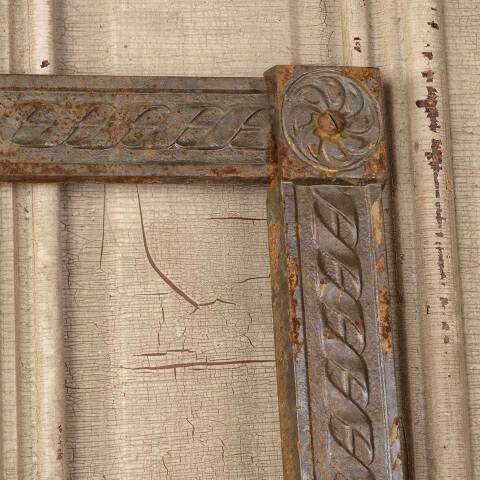 #49818 Salvaged Antique Cast Iron Fireplace Surround image 3