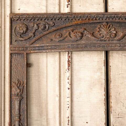 #49820 25x30 Antique Cast Iron Fireplace Surround image 2