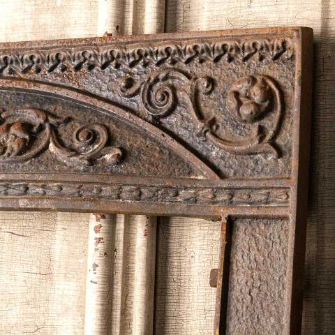 #49820 25x30 Antique Cast Iron Fireplace Surround image 5