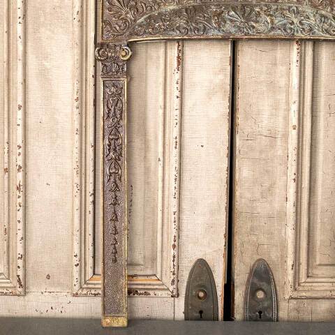 #49821 25x30 Antique Cast Iron Fireplace Surround image 3