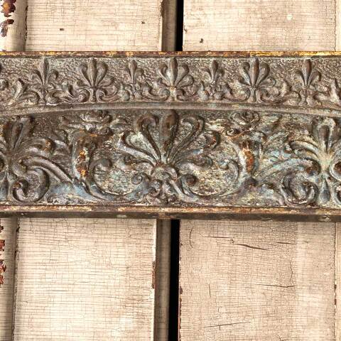 #49821 25x30 Antique Cast Iron Fireplace Surround image 4