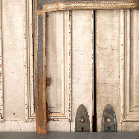 #49822 25x30 Antique Cast Iron Fireplace Surround image 3