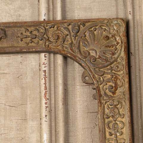 #49823 Salvaged Antique Cast Iron Fireplace Surround image 4