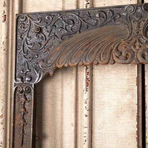 #49832 25x31 Antique Cast Iron Fireplace Surround image 2