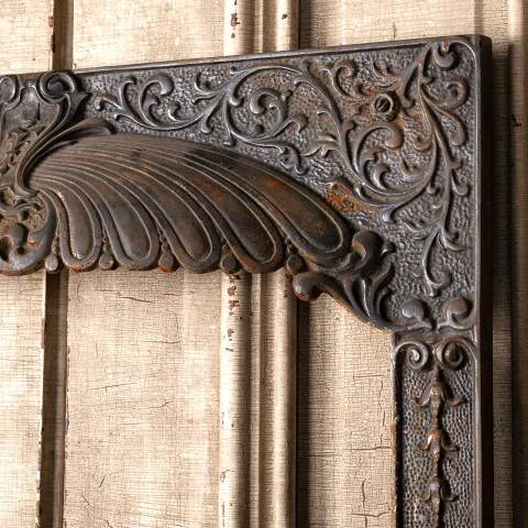 #49832 25x31 Antique Cast Iron Fireplace Surround image 5