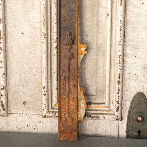 #49833 25x31 Antique Cast Iron Fireplace Surround image 3