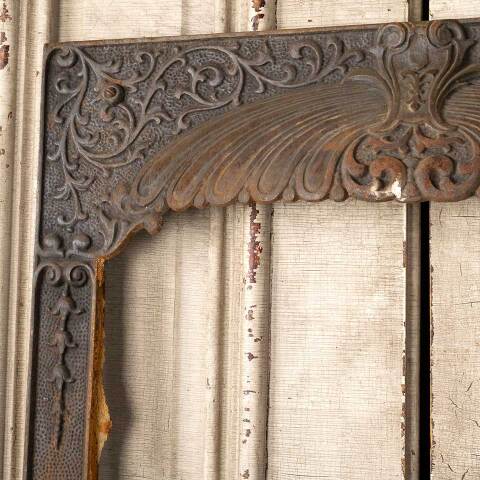 #49833 25x31 Antique Cast Iron Fireplace Surround image 2