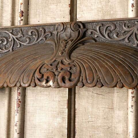 #49833 25x31 Antique Cast Iron Fireplace Surround image 4