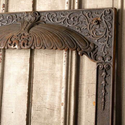 #49833 25x31 Antique Cast Iron Fireplace Surround image 5