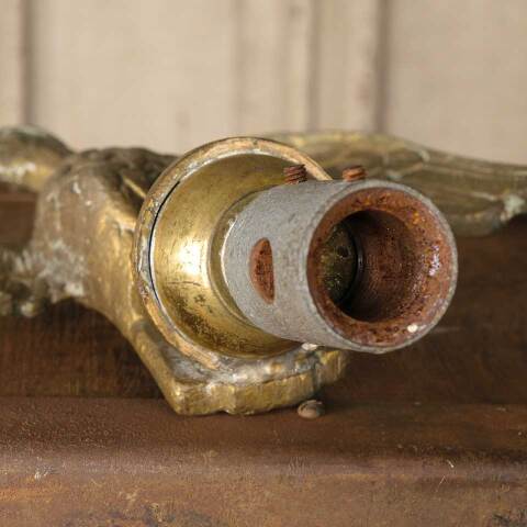 #49835 Salvaged Solid Brass Eagle Finial image 7