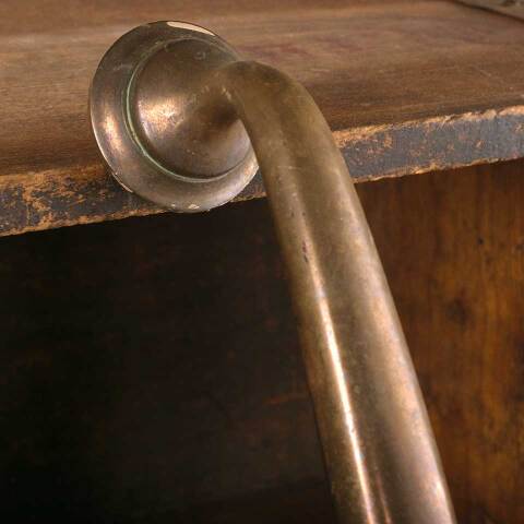 #49836 Salvaged Antique Solid Brass Door Handle image 2
