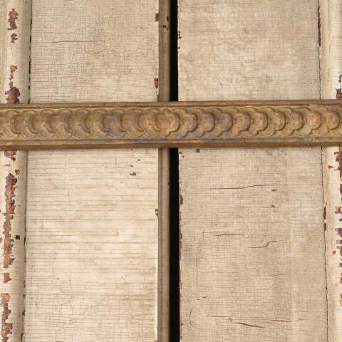 #49869 Salvaged Antique Cast Iron Fireplace Surround image 3