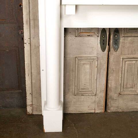 #49874 Antique Painted Wood Fireplace Mantel image 4