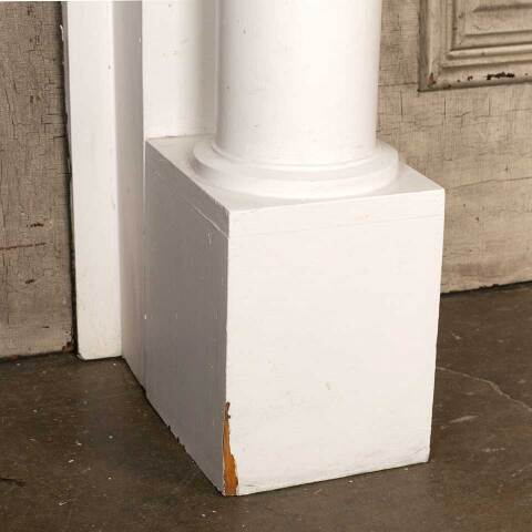 #49874 Antique Painted Wood Fireplace Mantel image 5