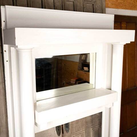 #49874 Antique Painted Wood Fireplace Mantel image 2