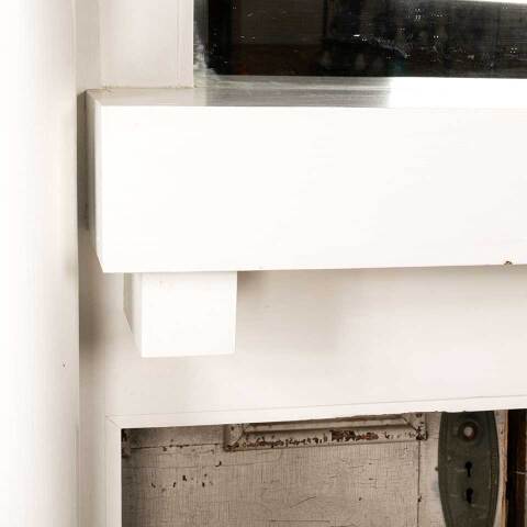 #49874 Antique Painted Wood Fireplace Mantel image 3