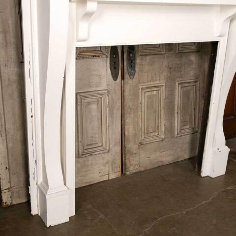 #49875 Antique Painted Wood Fireplace Mantel image 3
