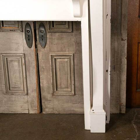 #49875 Antique Painted Wood Fireplace Mantel image 4