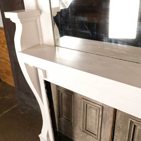 #49875 Antique Painted Wood Fireplace Mantel image 5