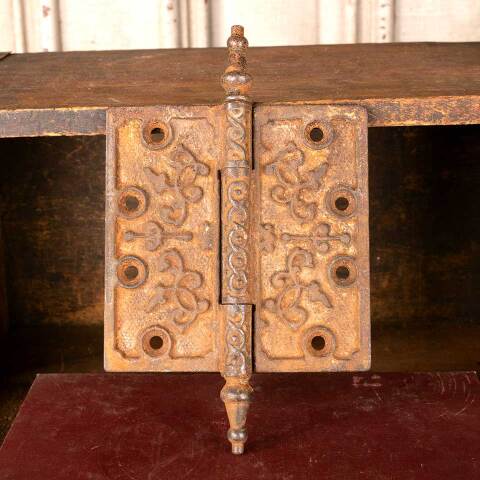 #49901 4 1/2" Antique Ornate Cast Iron Door Hinge image 2
