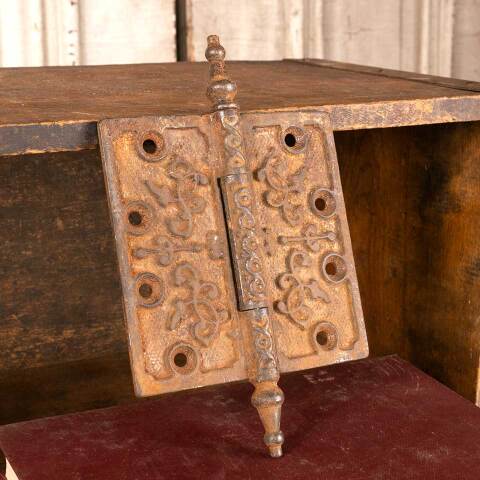 #49901 4 1/2" Antique Ornate Cast Iron Door Hinge image 3