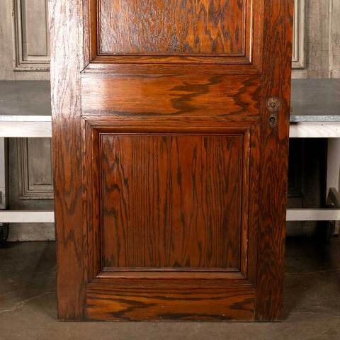 #49907 36x83 Antique Interior 2 Panel Oak Door image 3