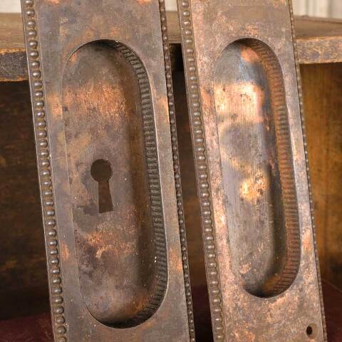 #49912 Antique Yale & Towne Pocket Door Pulls image 4