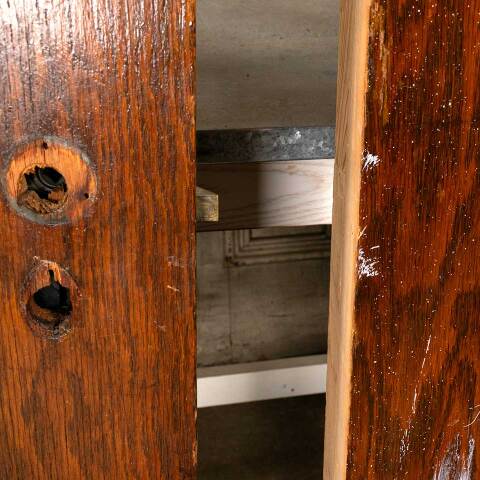 #49951 59x83 Antique Oak 15 Lite French Doors image 4