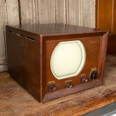 #49955 Antique Wood Cased Silvertone Television Set image 2