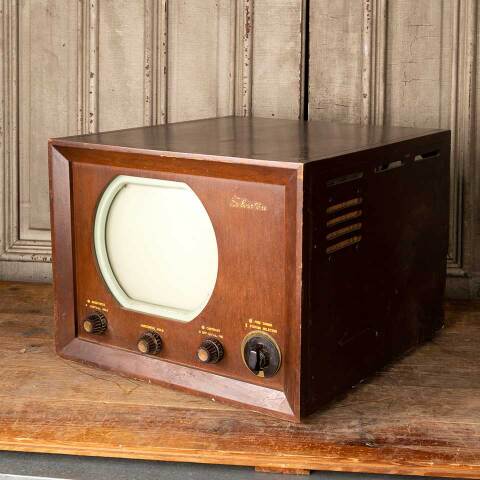 #49955 Antique Wood Cased Silvertone Television Set image 6