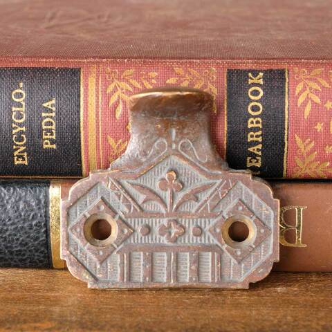 #49981 Antique Ornate Window Sash Lift Hardware image 2