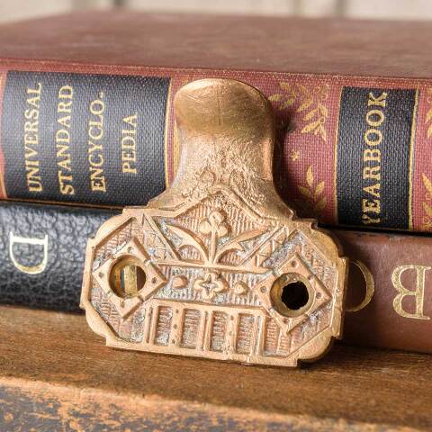 #49981 Antique Ornate Window Sash Lift Hardware image 5