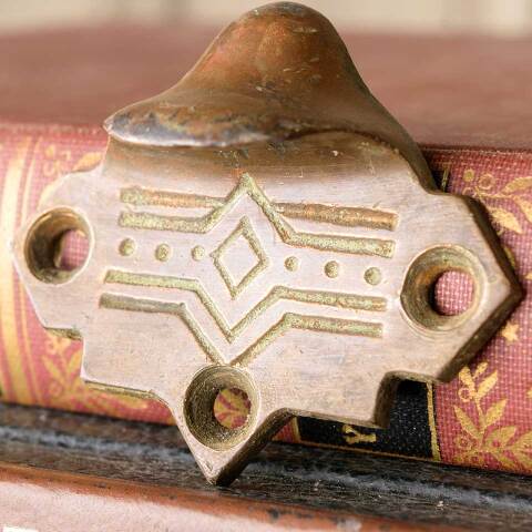 #49988 Antique Ornate Window Sash Lift Hardware image 3