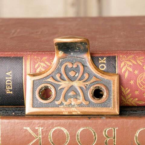 #49989 Antique Ornate Window Sash Lift Hardware image 2