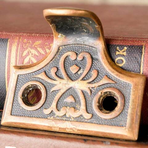 #49989 Antique Ornate Window Sash Lift Hardware image 5