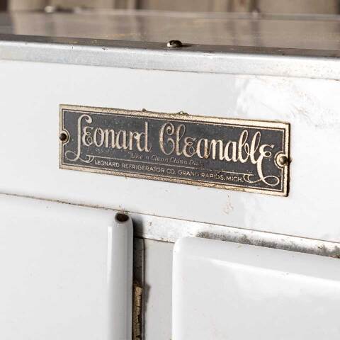 #49992 Antique Leonard Cleanable Ice Box Cabinet image 2