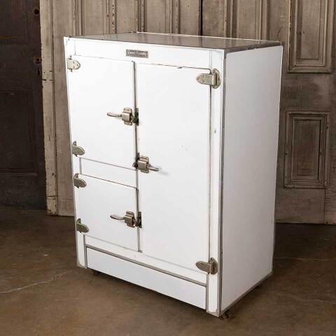 #49992 Antique Leonard Cleanable Ice Box Cabinet image 3