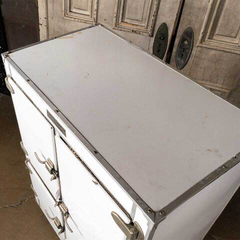 #49992 Antique Leonard Cleanable Ice Box Cabinet image 5