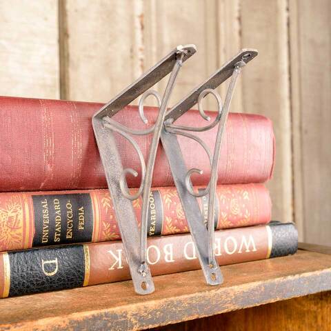 #49994 Set of Two Small Metal Shelf Brackets image 3