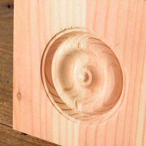 #50005 Pine Wood Interior Rosette Trim Block image 2