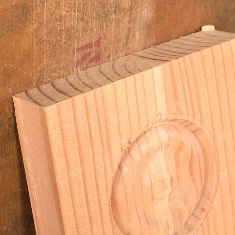 #50005 Pine Wood Interior Rosette Trim Block image 3